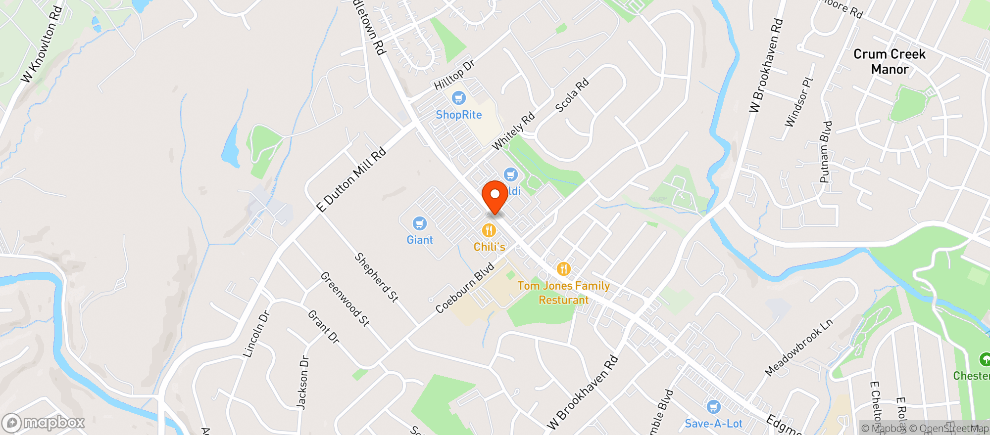 Map showing Chilis Grill & Bar
