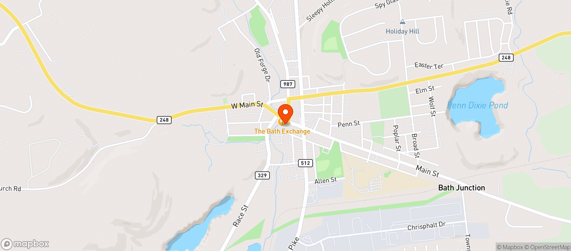 Map showing The Bath Exchange