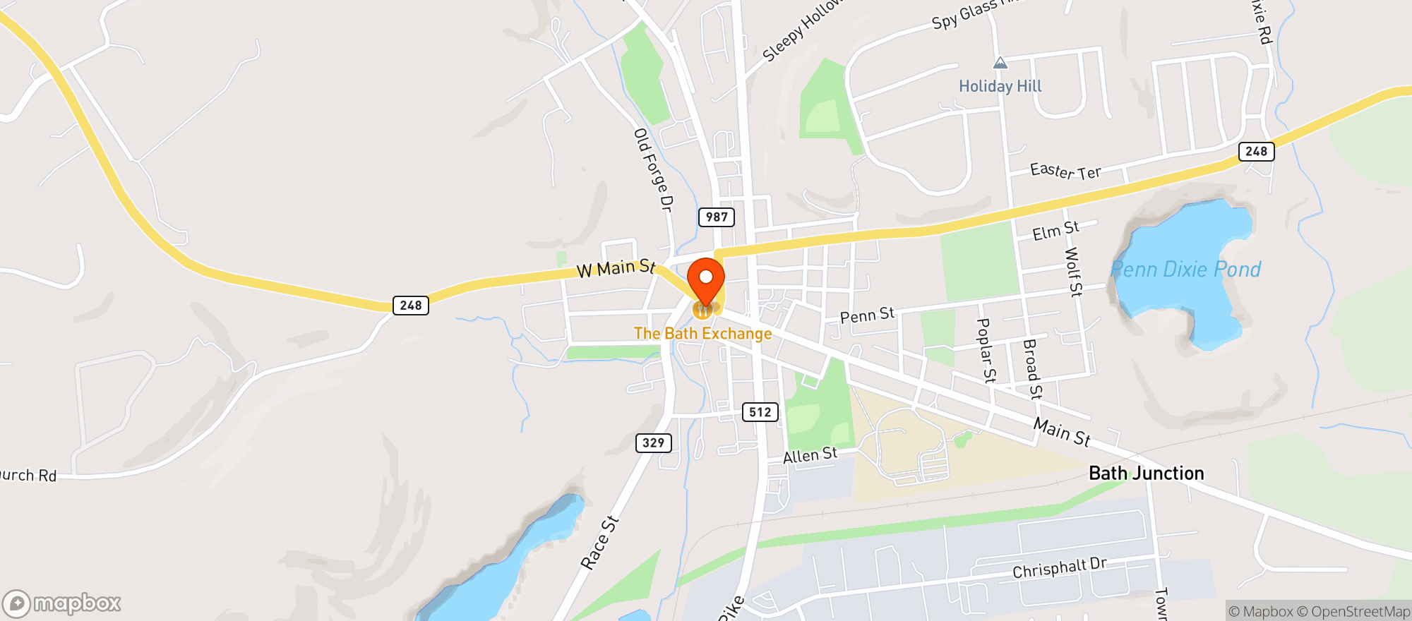 Map showing Red Wolfe Bar And Grill