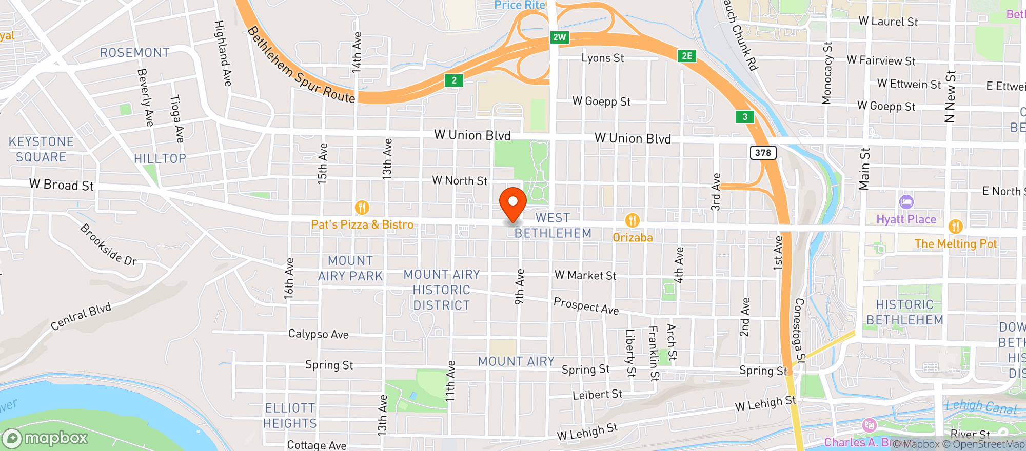 Map showing King Smoke Shop