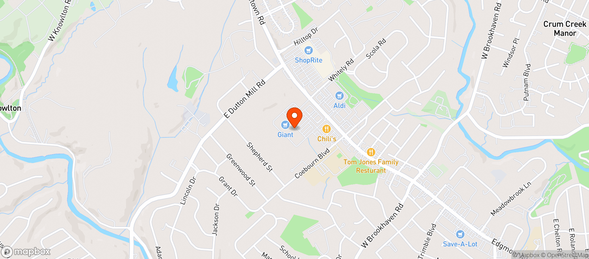 Map showing Gnc
