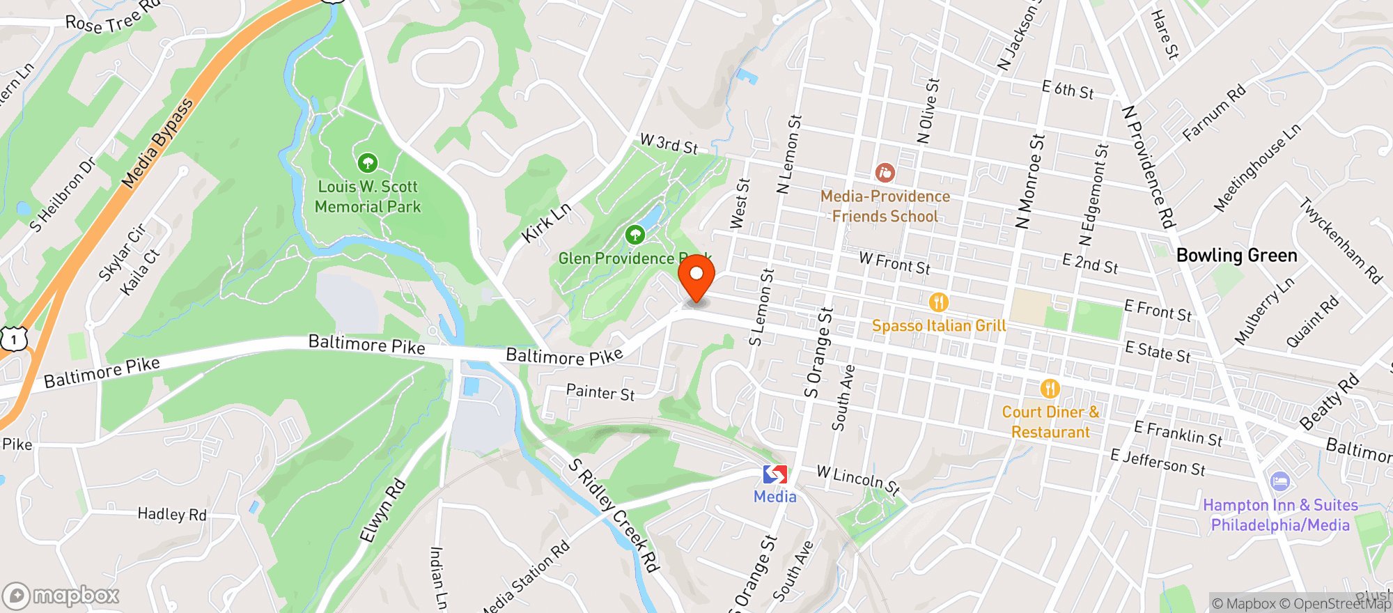 Map showing Burlap And Bean Roastery