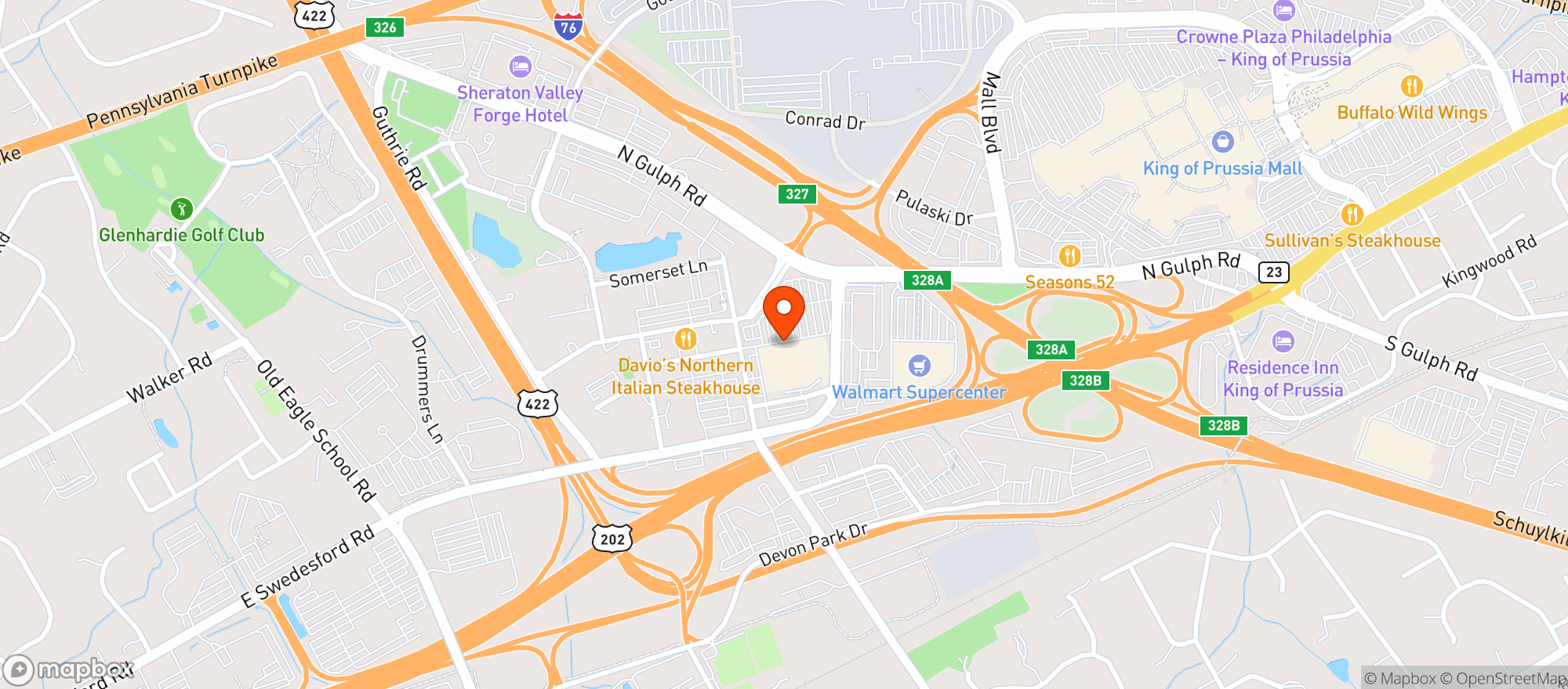 Map showing Wegmans