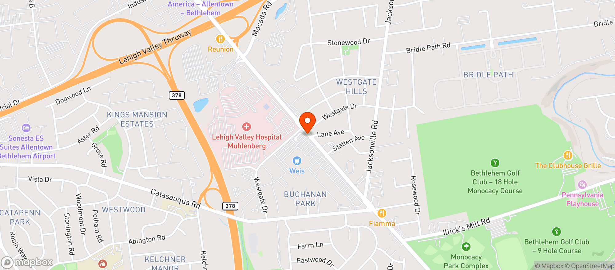 Map showing Gnc