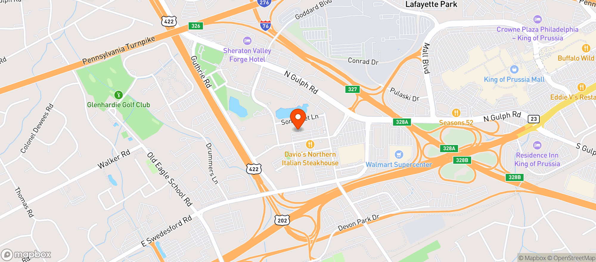 Map showing Gnc
