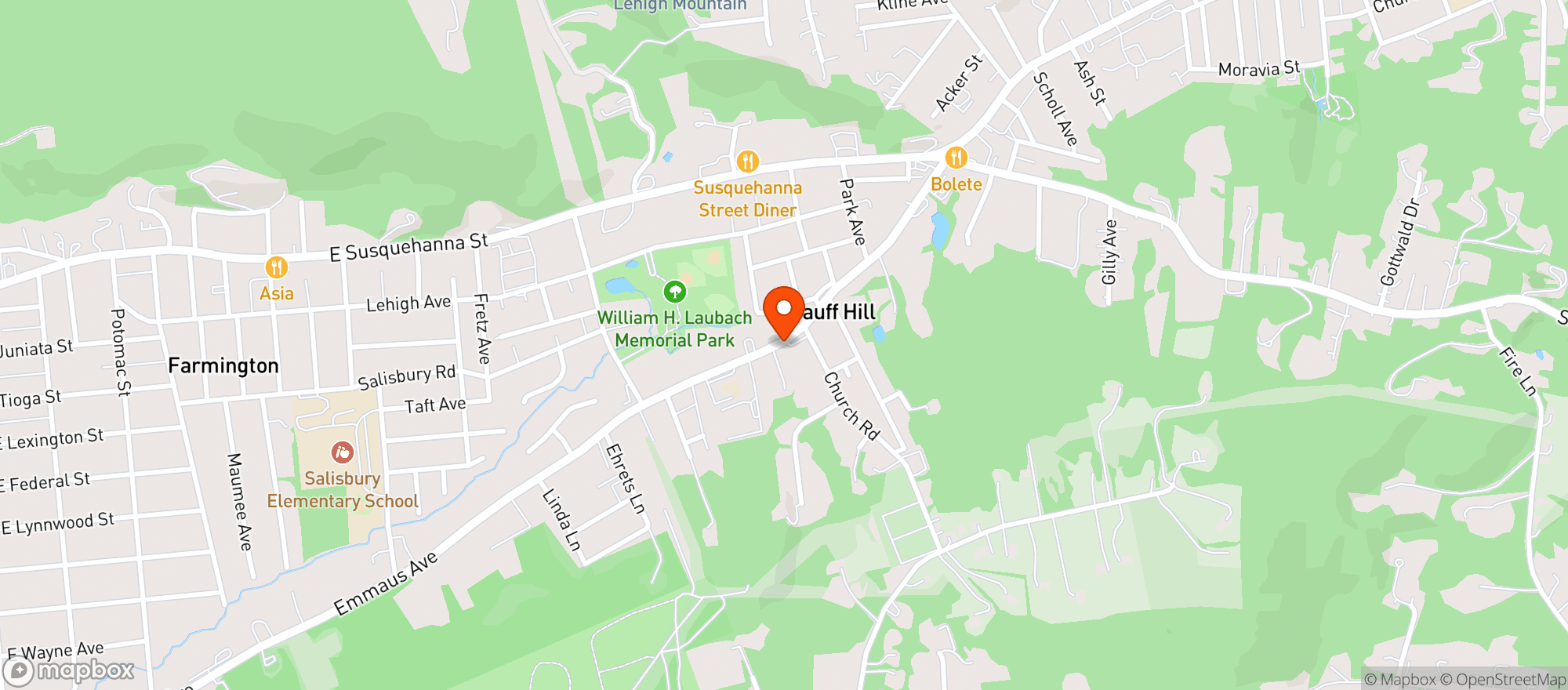 Map showing Bulldog Beverage