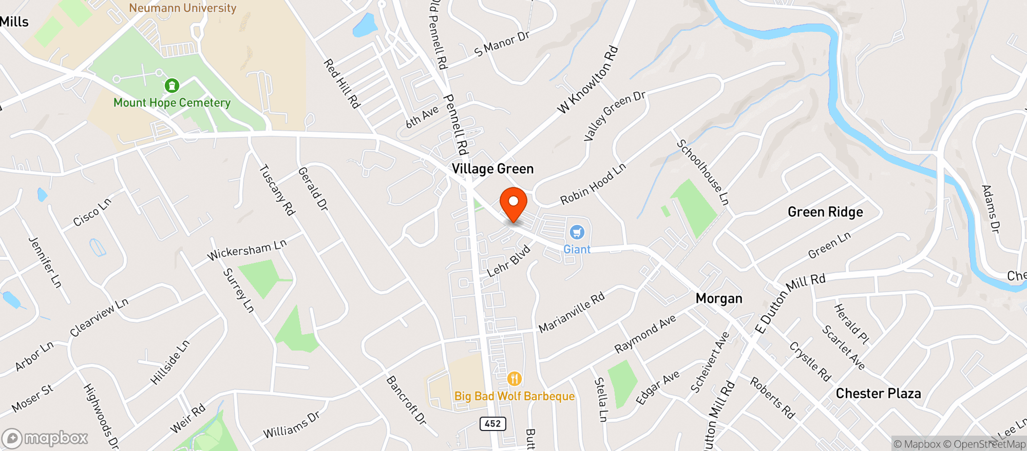 Map showing Concord Beer Distributor