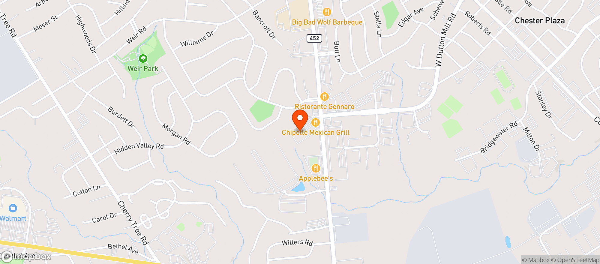 Map showing Dutton Mill Beverage
