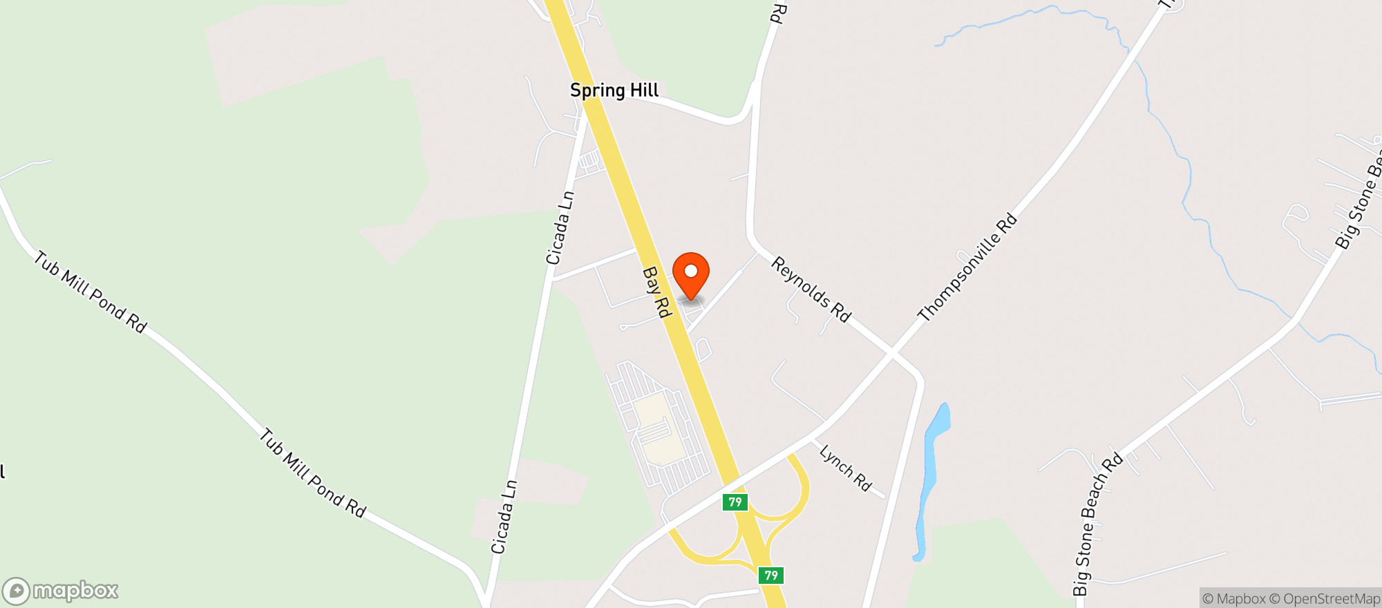 Map showing M&M liquors
