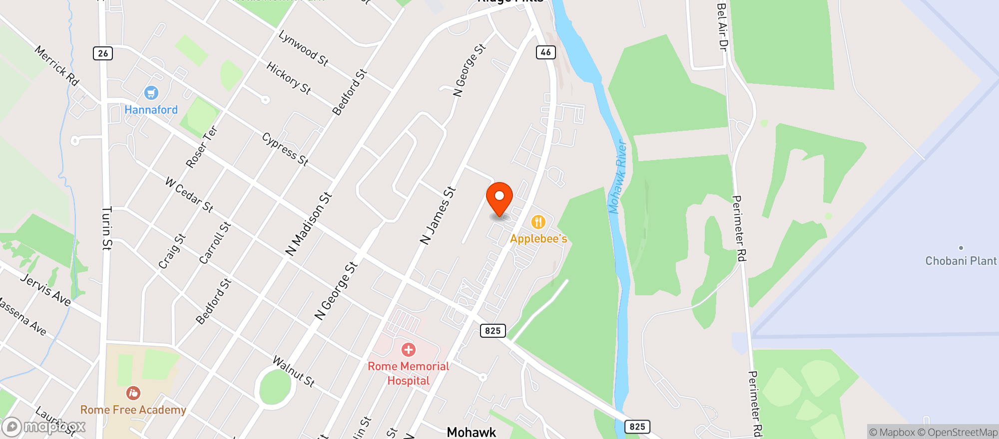 Map showing Northern Wine & Spirits