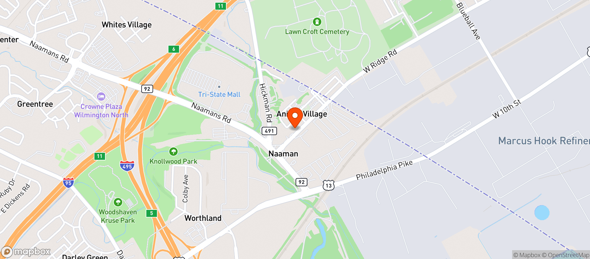 Map showing 398 Liquors