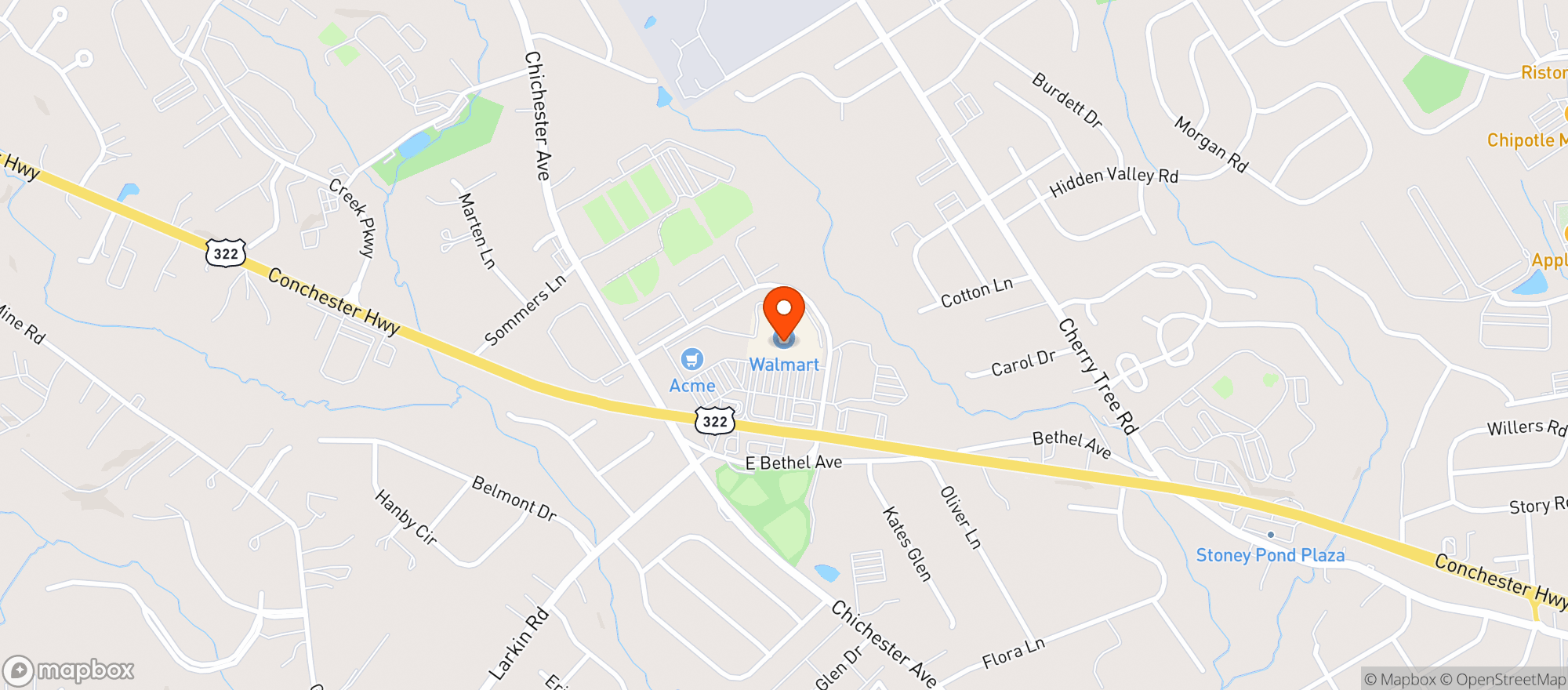 Map showing Acme Market #2693