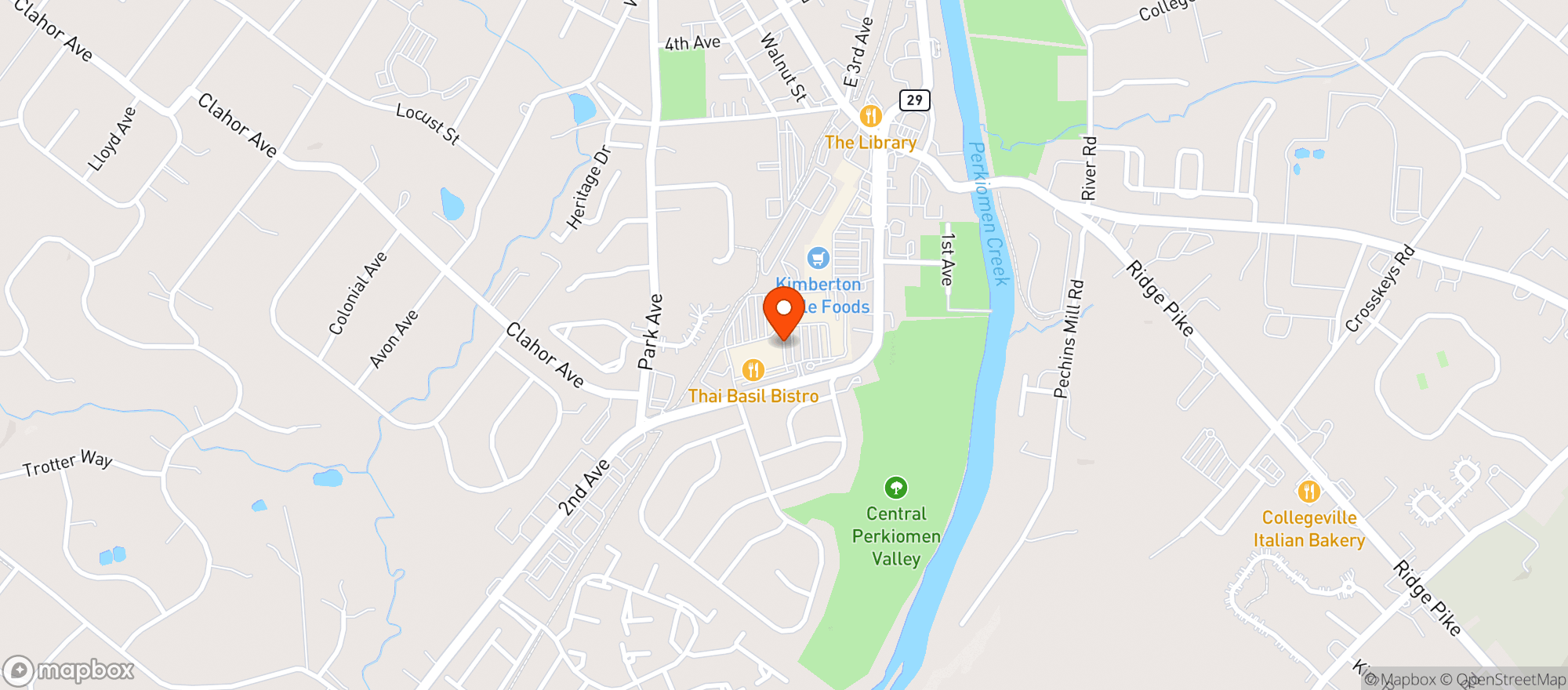 Map showing Redners Warehouse Markets