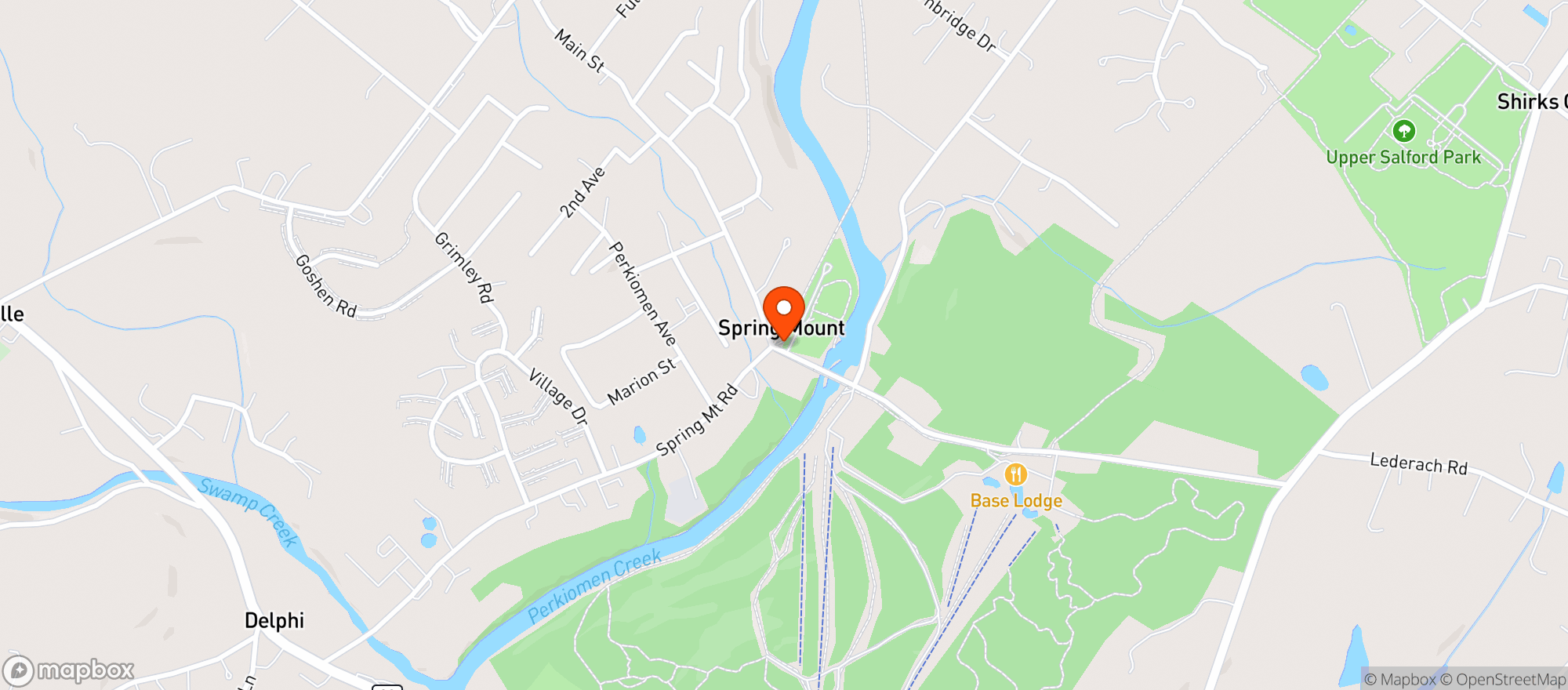 Map showing Spring Mount Hotel