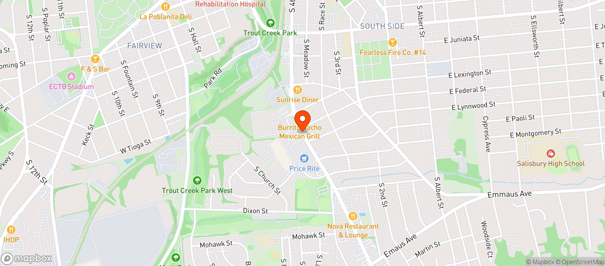 Map showing D & S Beverages