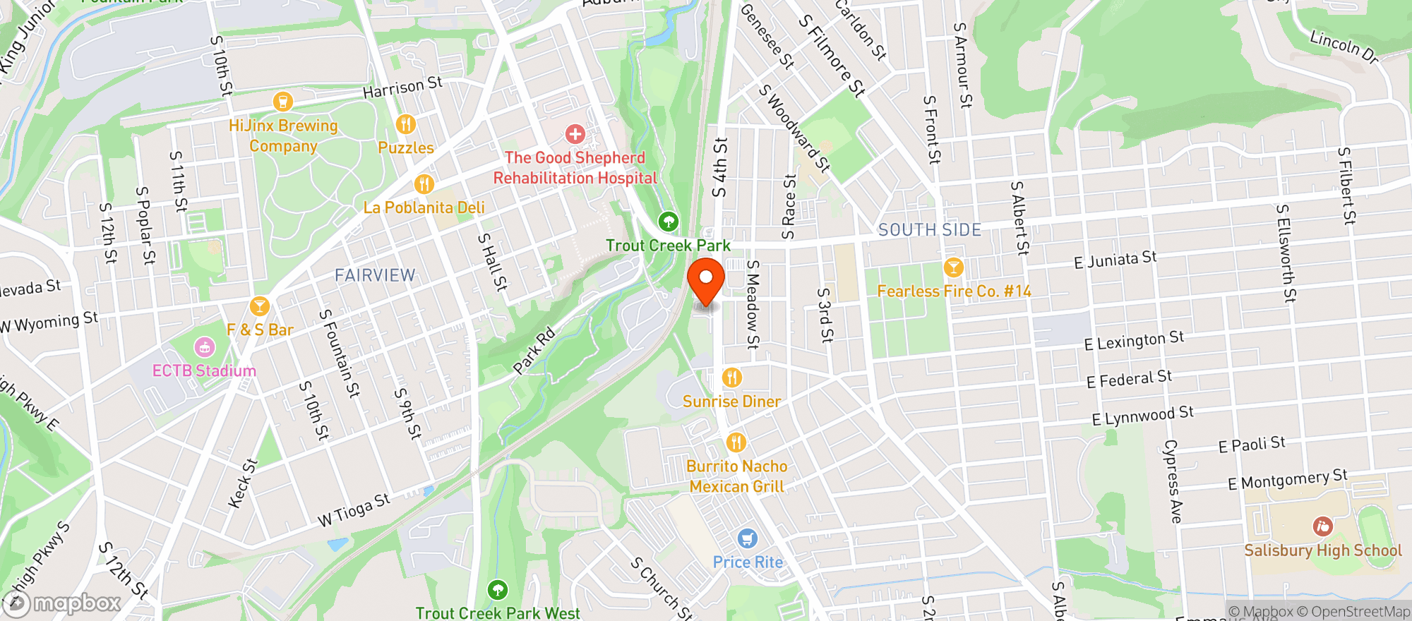 Map showing Vape & Smoke