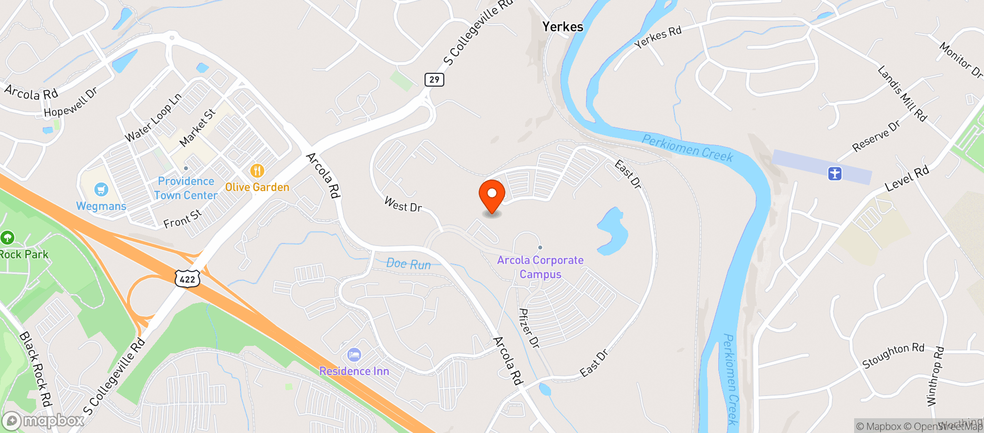 Map showing Wegmans Wine & Beer Shop