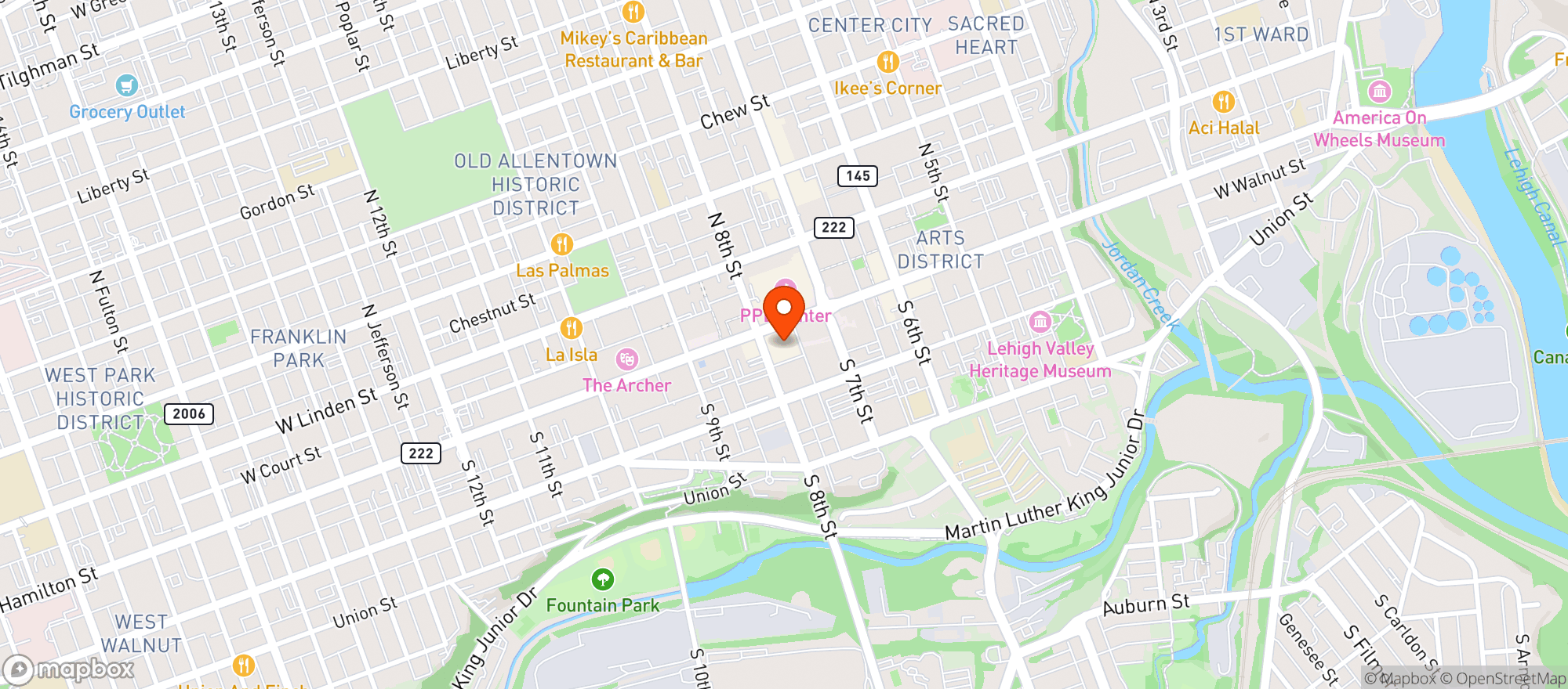 Map showing Bru Daddy's Brewing