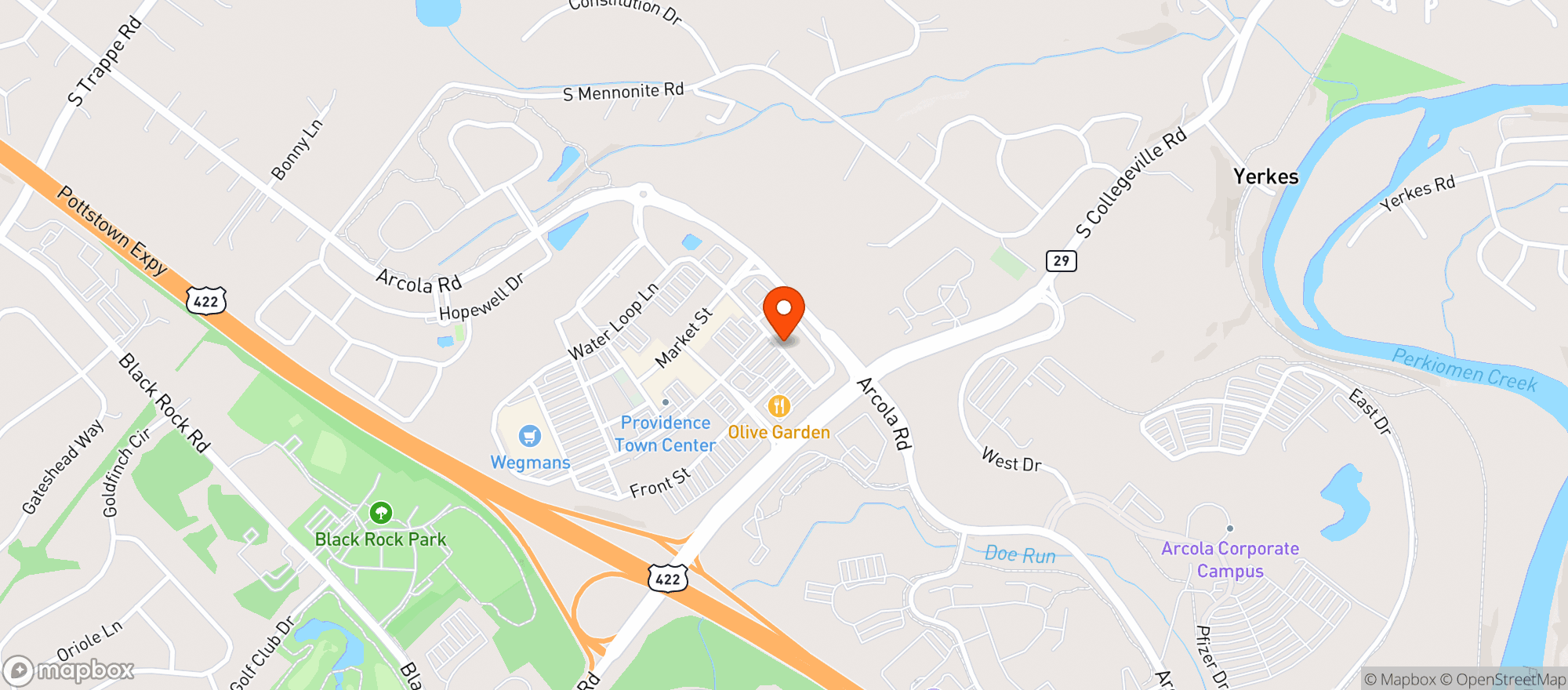 Map showing World Market Collegeville