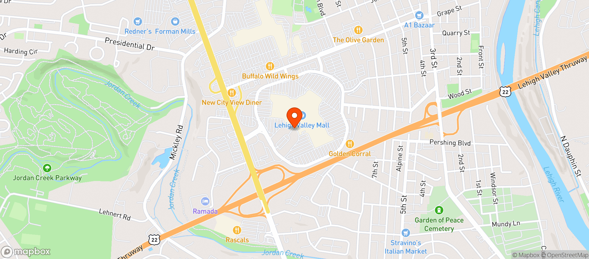 Map showing Cheesecake Factory #226