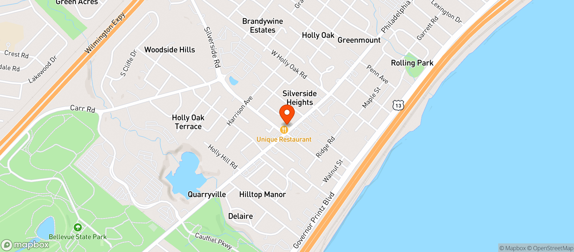 Map showing 406 Liquors