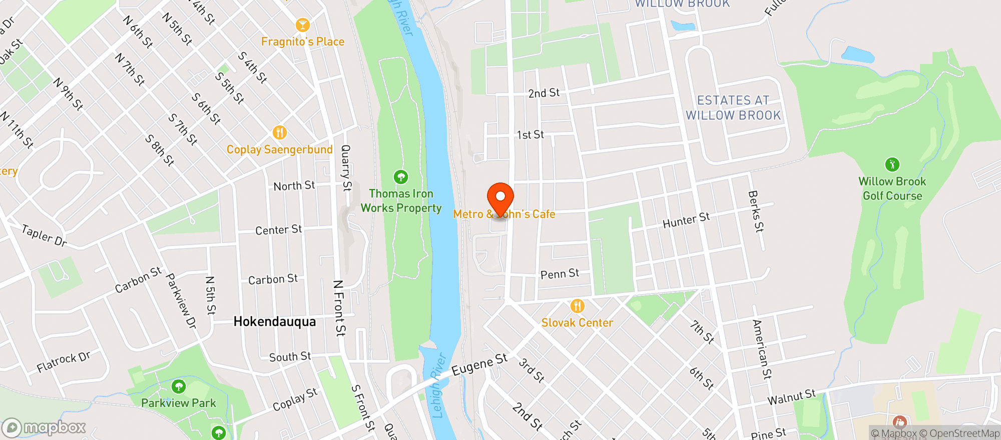 Map showing D & K Food Mart