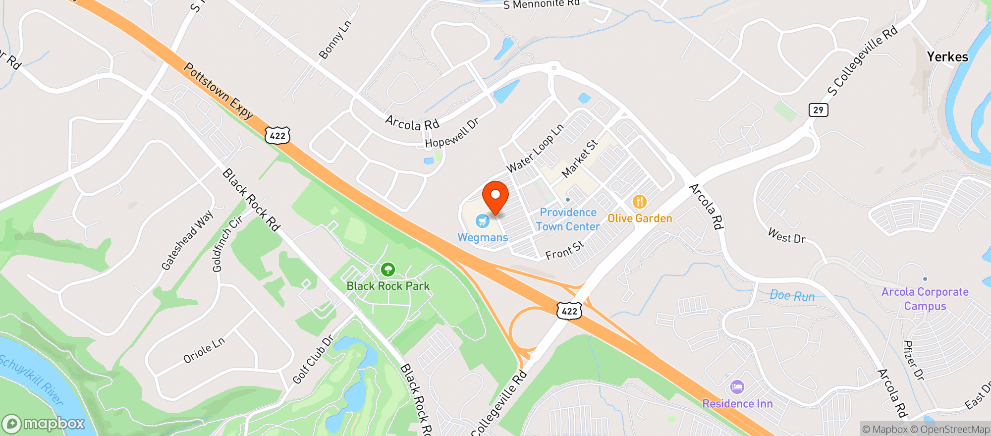 Map showing Wegmans