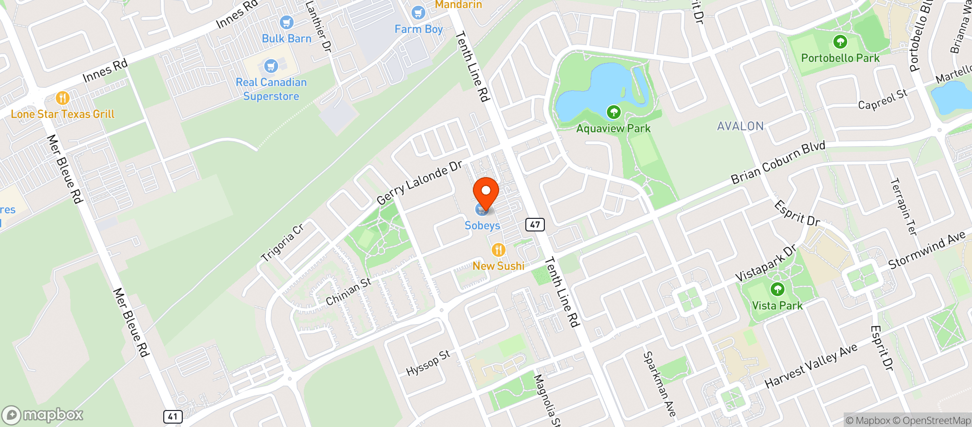 Map showing Sobeys 4738