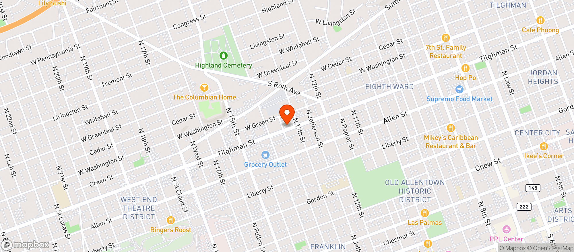 Map showing Subway