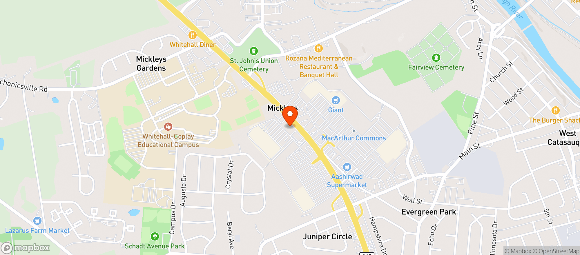 Map showing Uni Mart