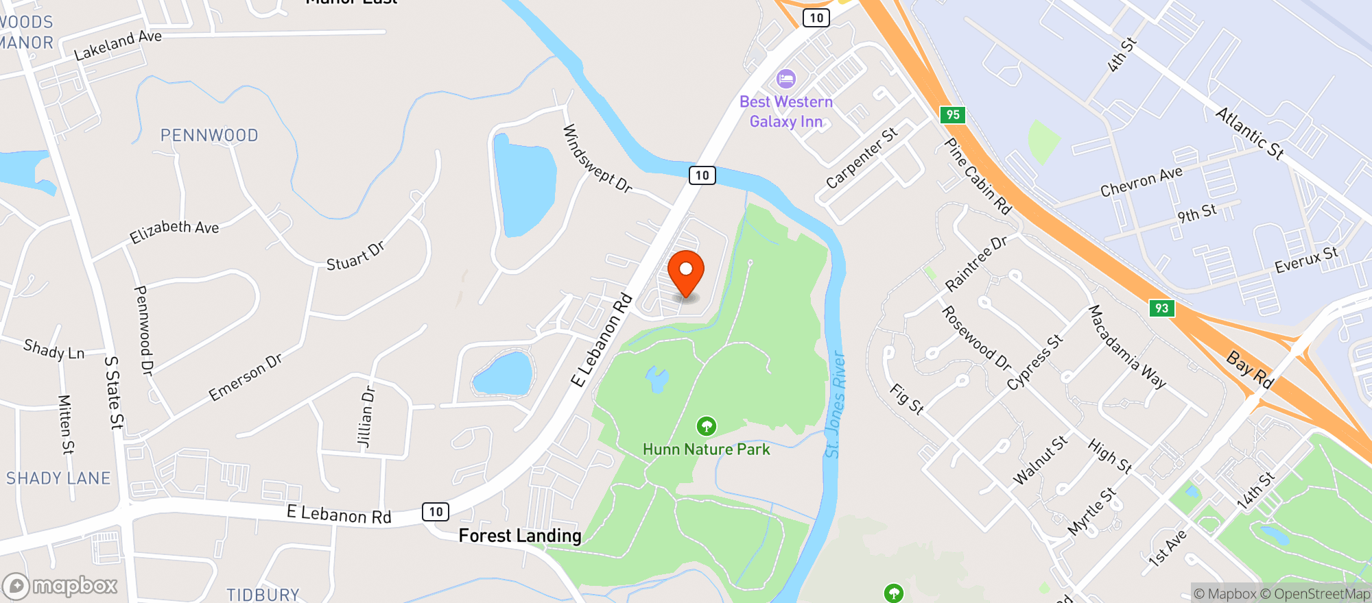 Map showing The Brick