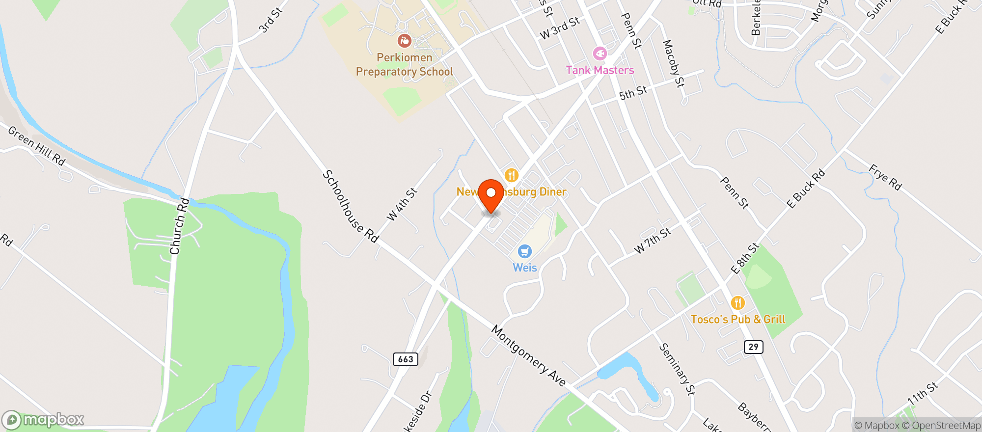 Map showing Weis Market