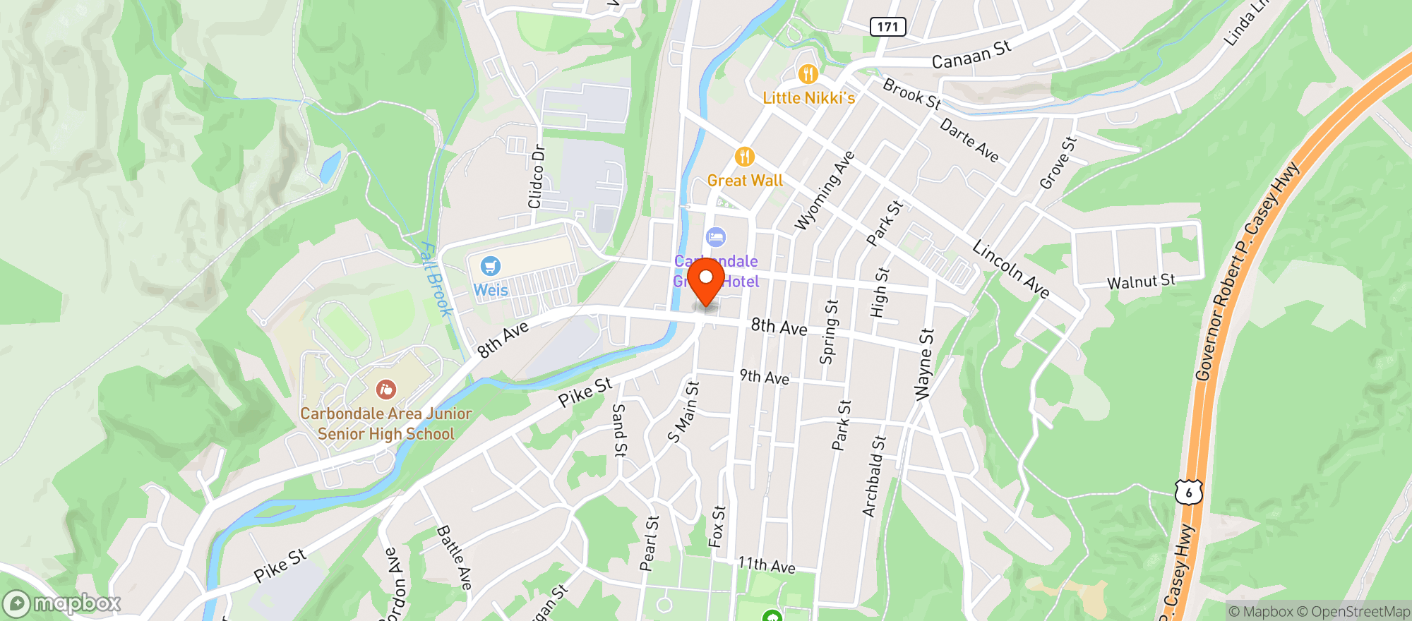Map showing Convenient Food Mart