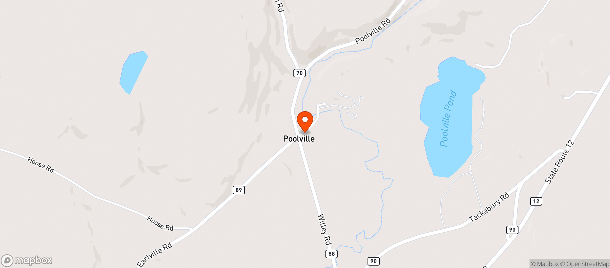 Map showing Poolville Country Store