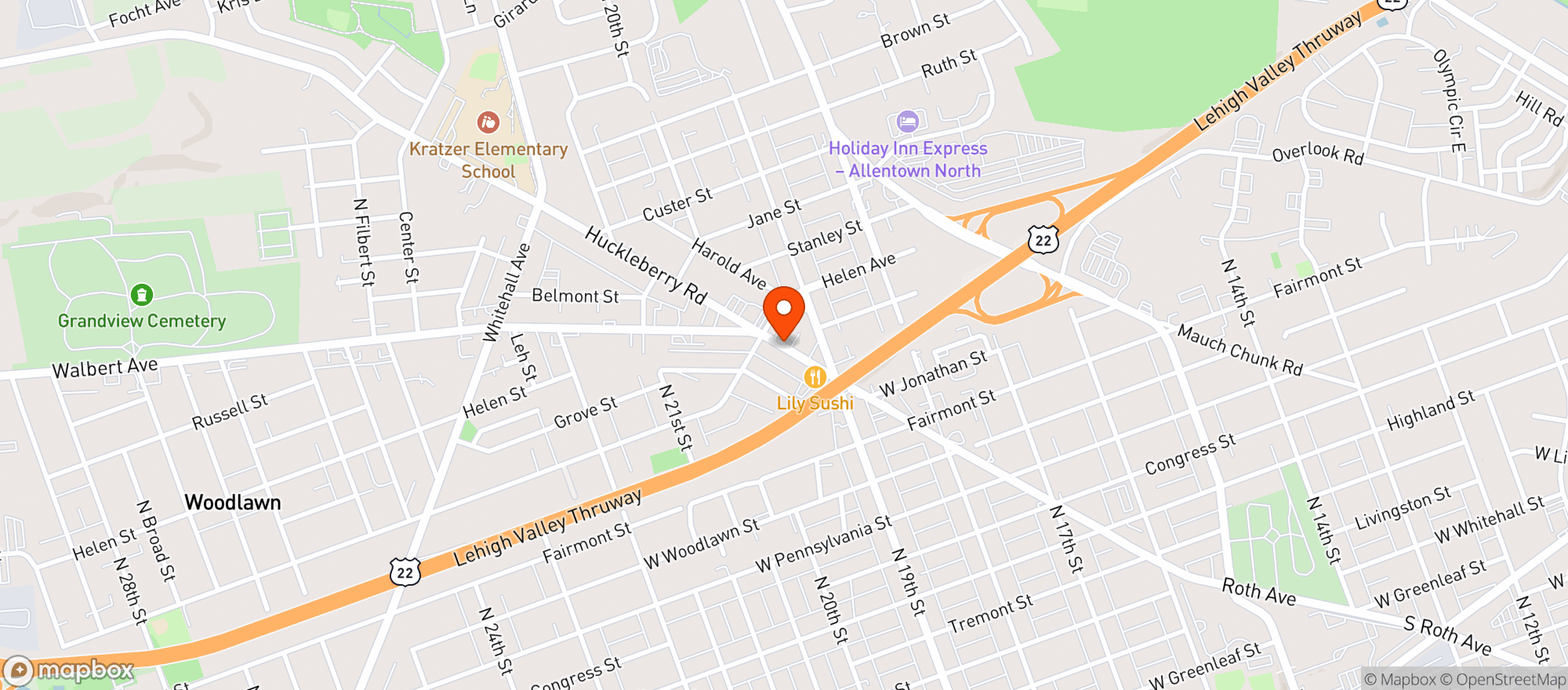 Map showing Quick Stop Mini Mart
