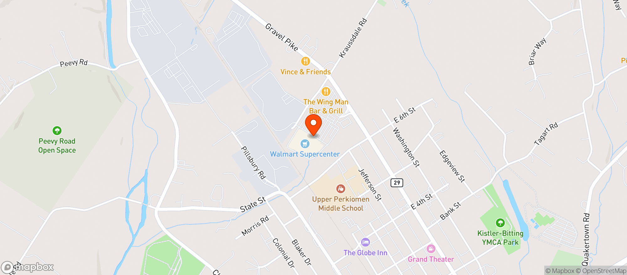Map showing Walmart Supercenter