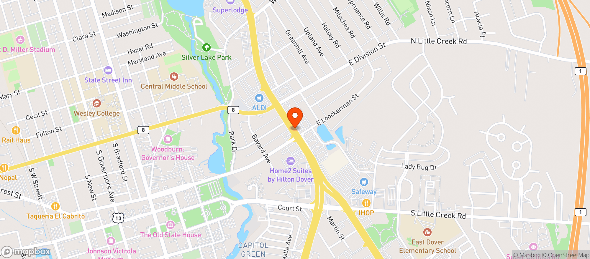 Map showing KENT LIQUOR MART