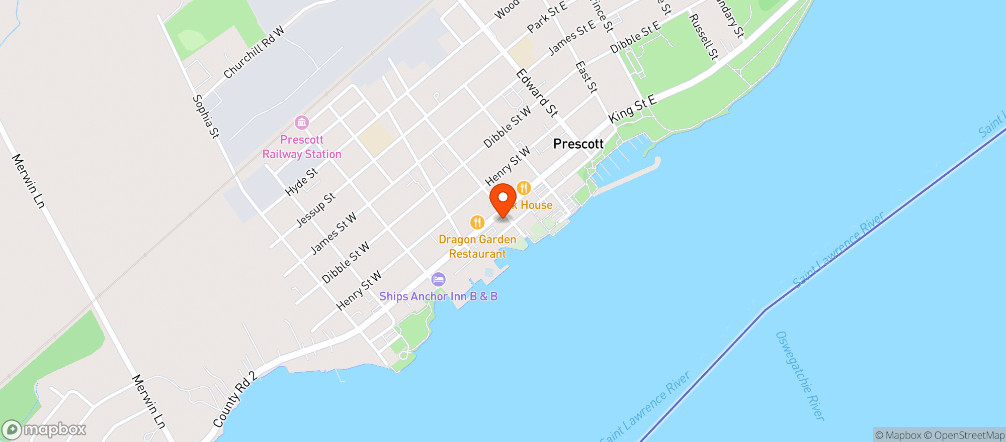 Map showing Shinybud Cannabis Co. 305 King St