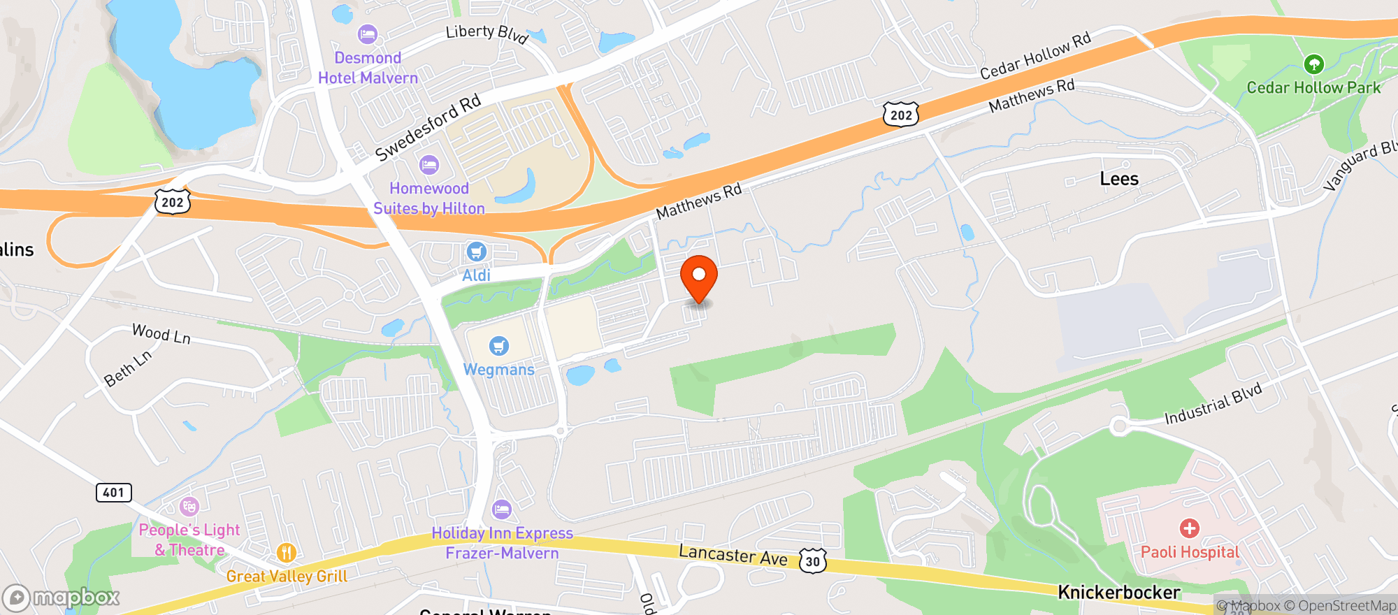 Map showing Wegmans Wine & Beer Shop