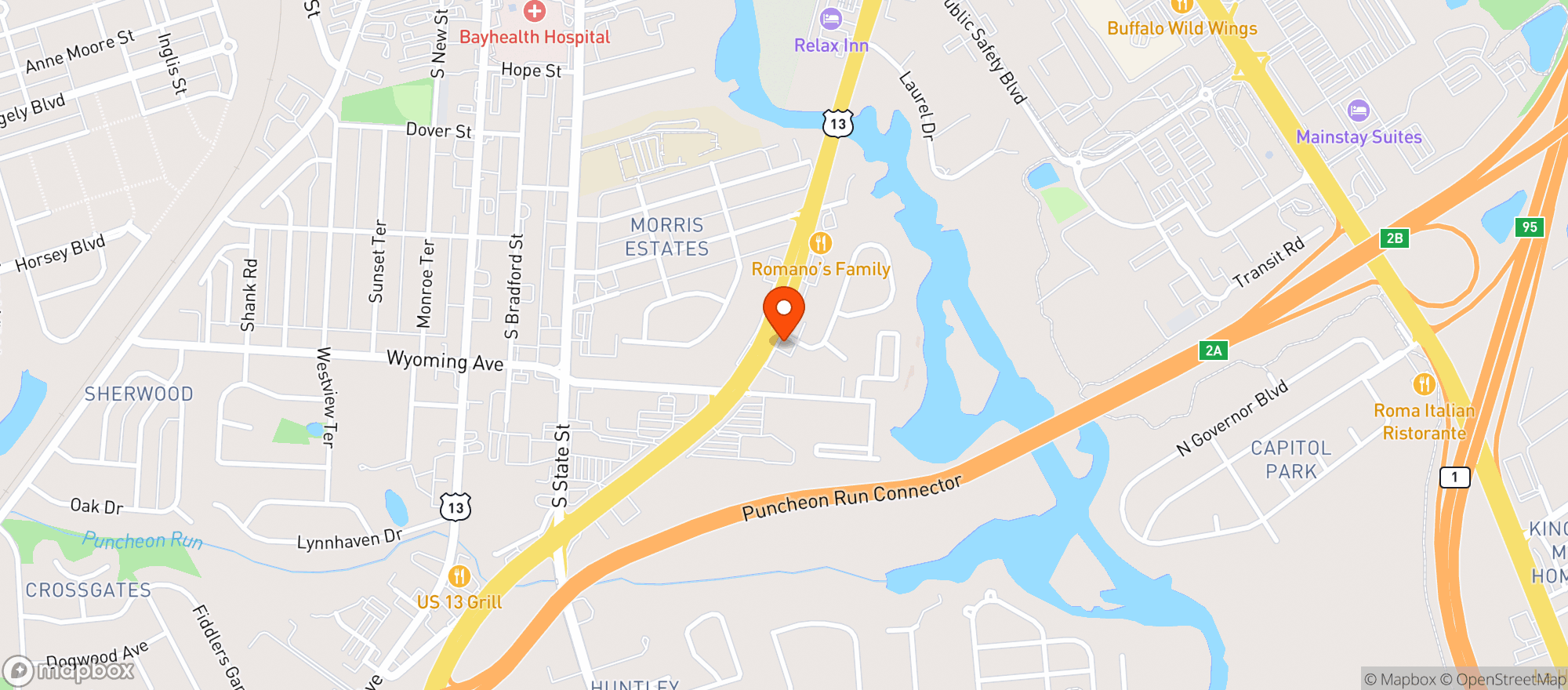 Map showing 320 Liquors