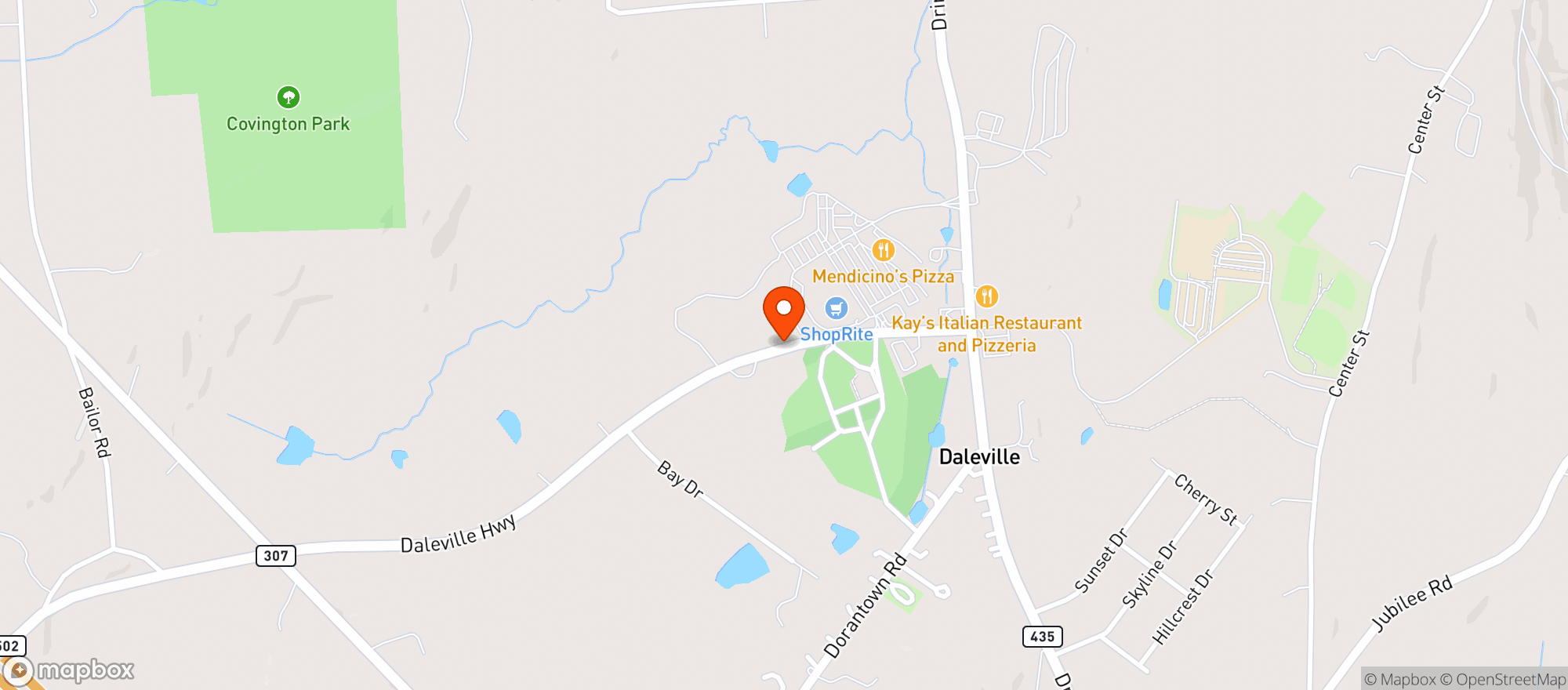 Map showing NORTH POCONO BEVERAGE