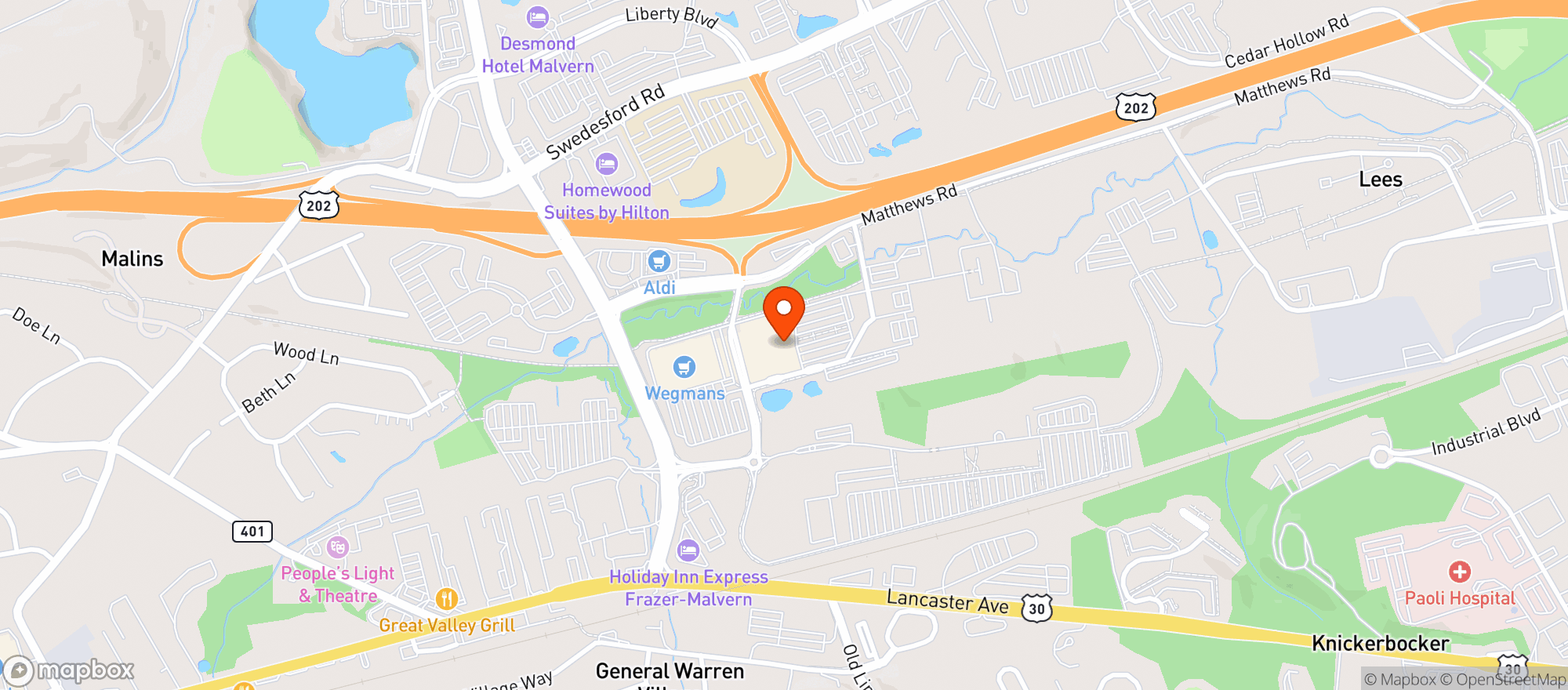 Map showing Target