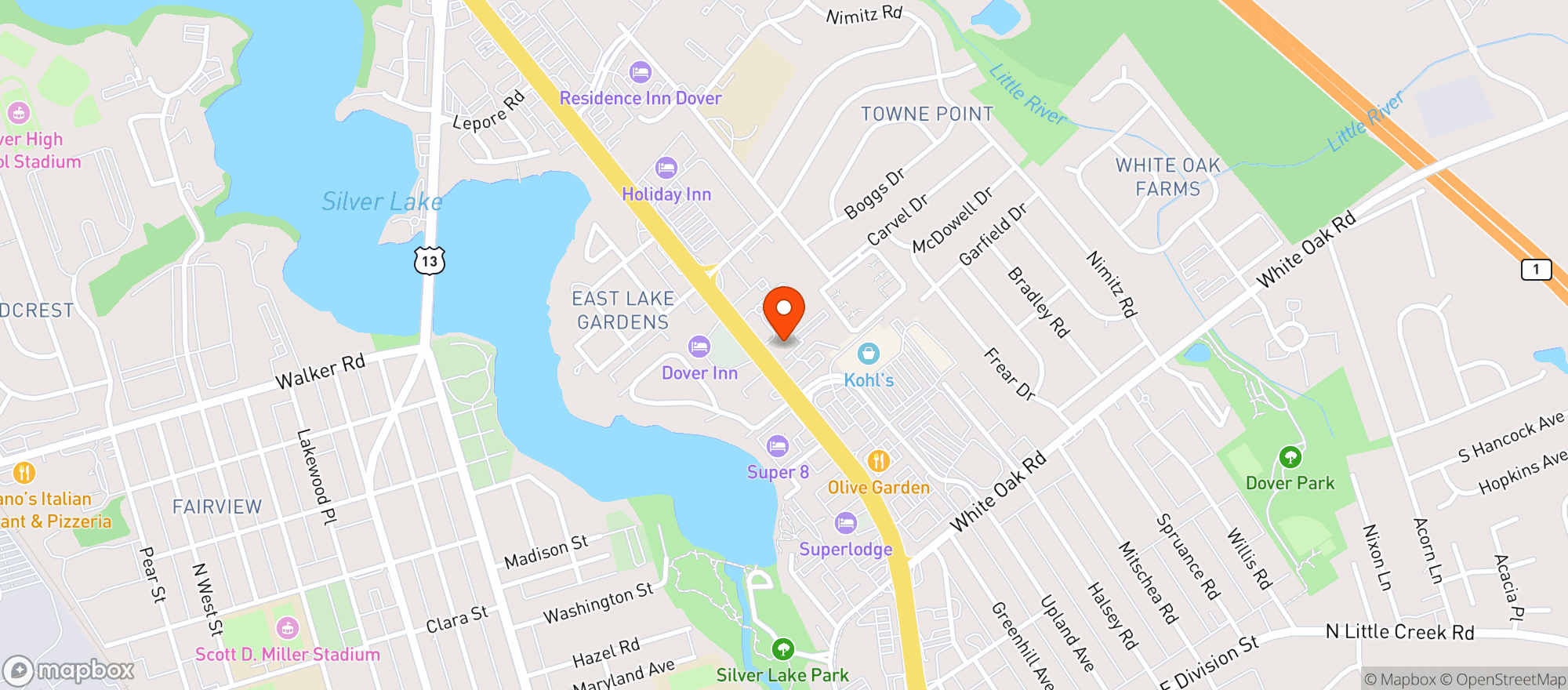 Map showing Greene Turtle Sports Bar & Grille