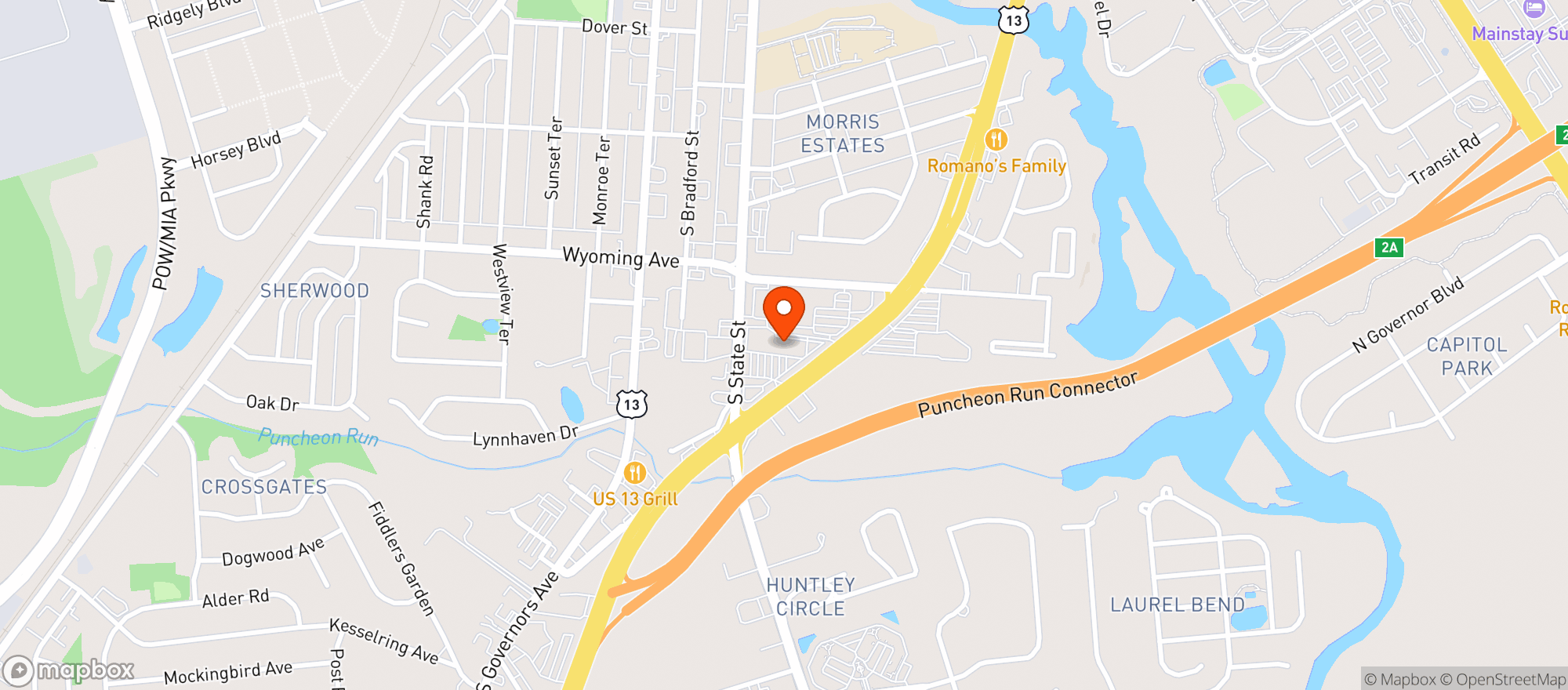 Map showing Dover Liquor Mart