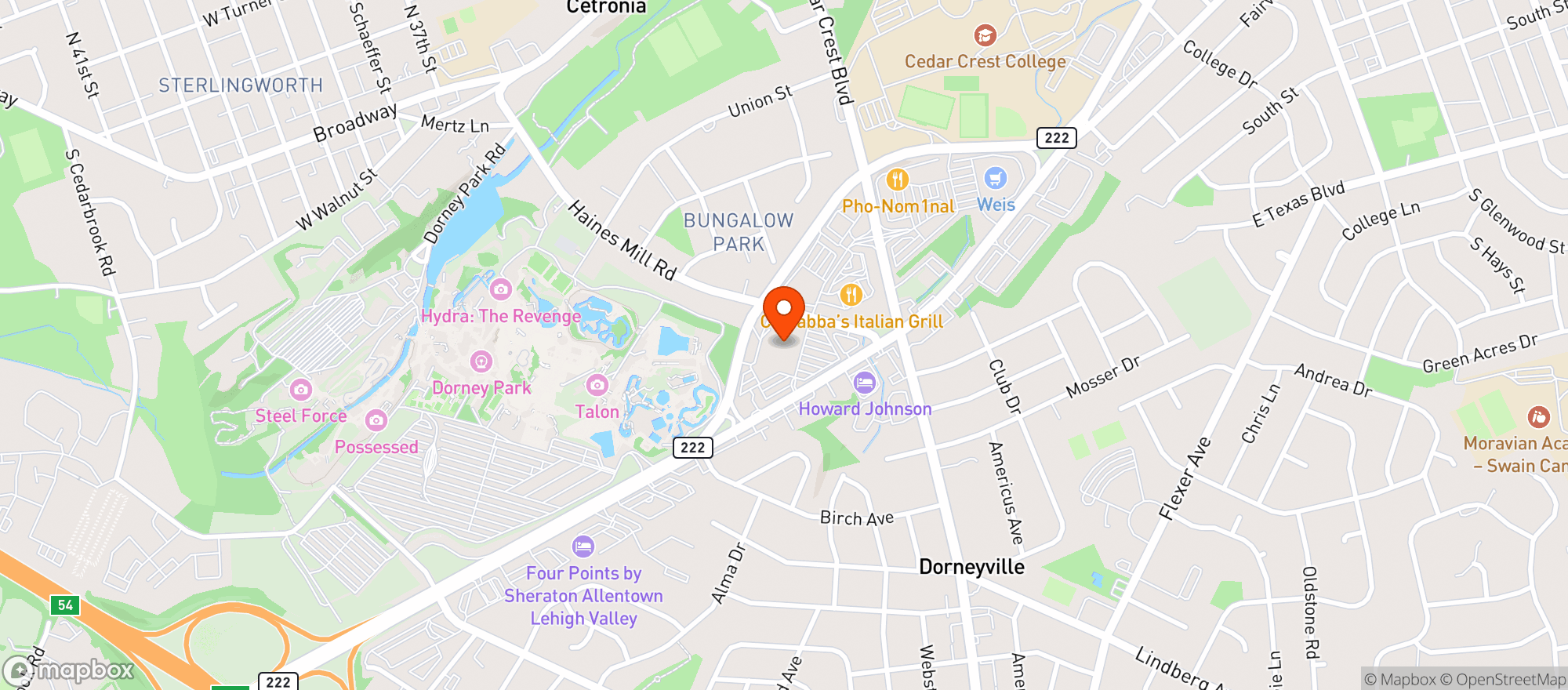 Map showing Chicken Lounge