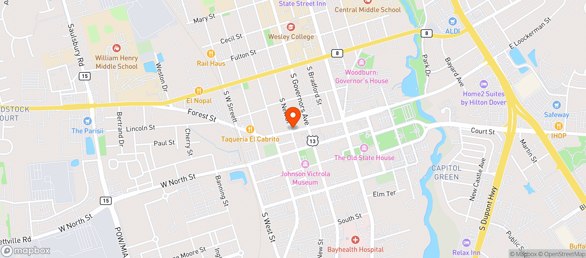 Map showing Puffster