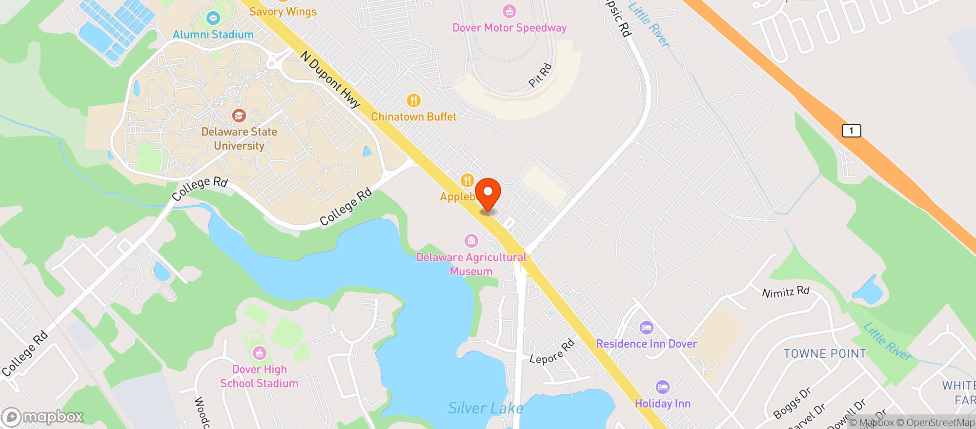 Map showing Raceway Liquors