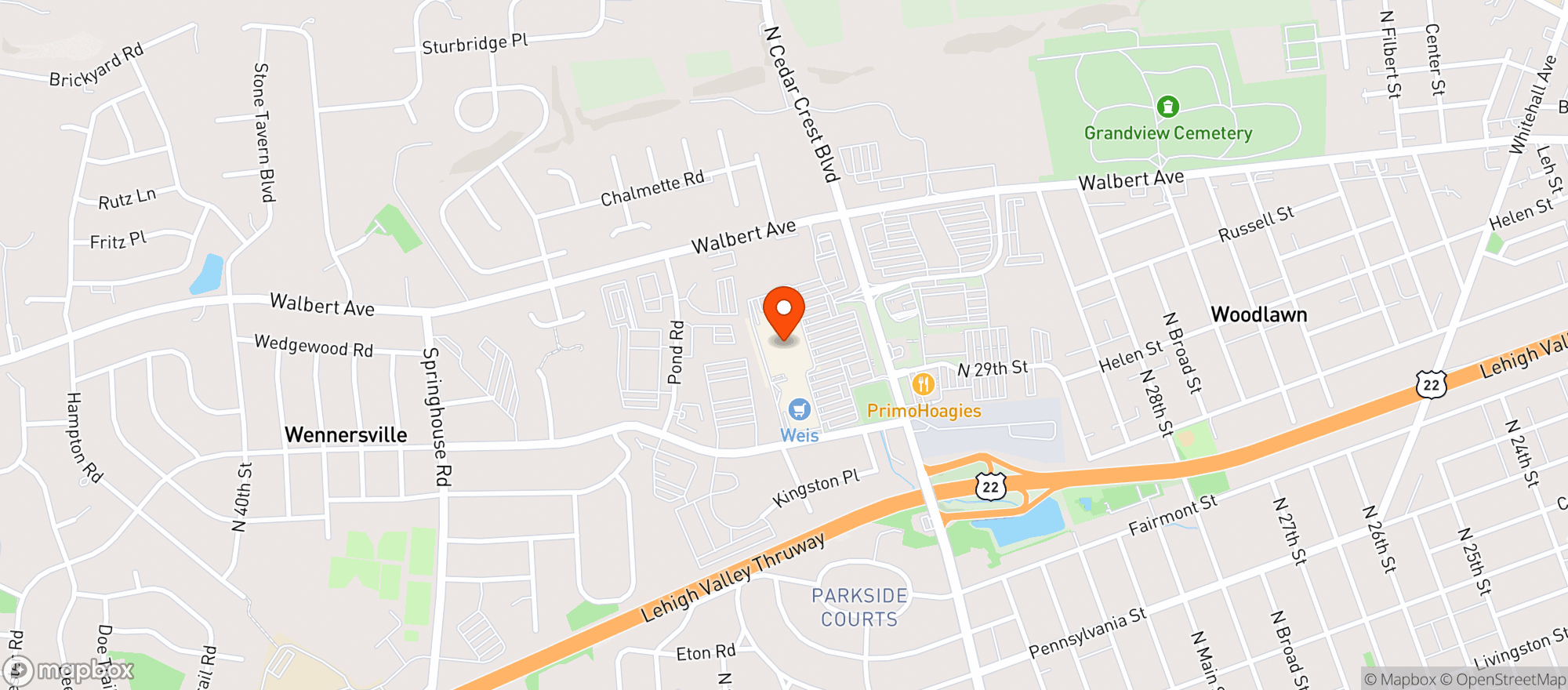 Map showing Target