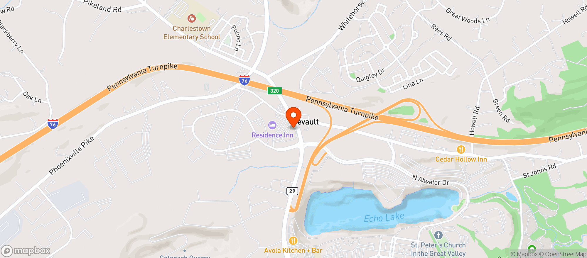 Map showing Pj Whelihans Pub & Restaurant
