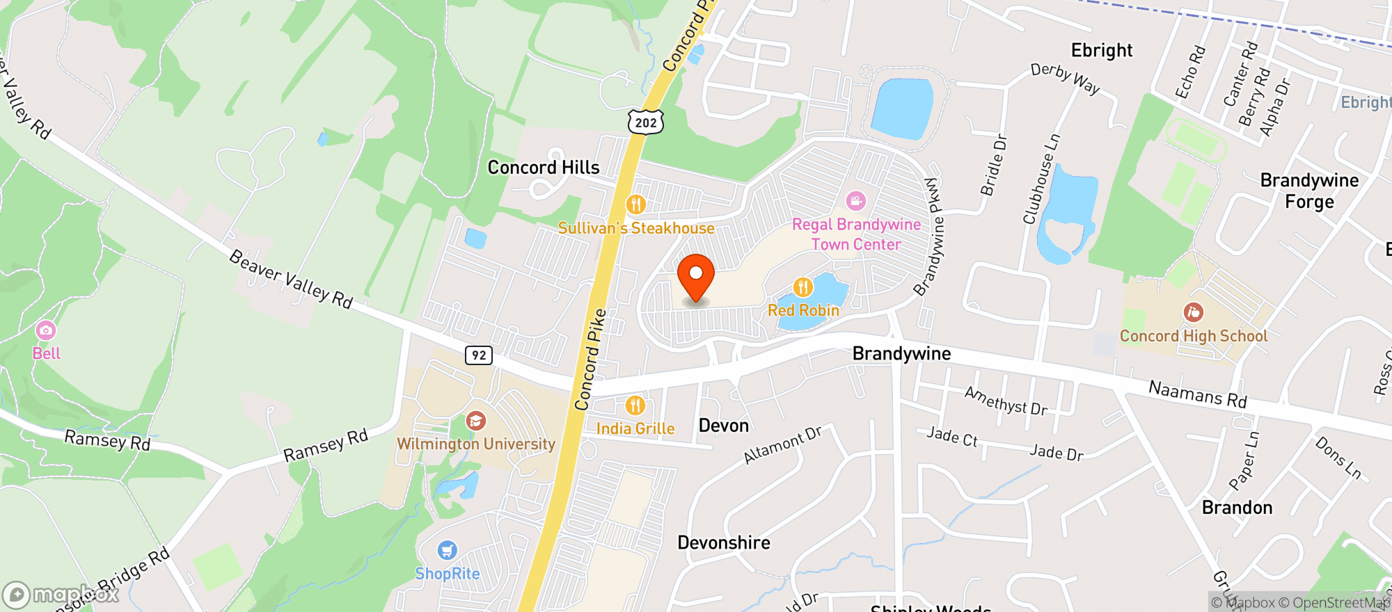 Map showing Target